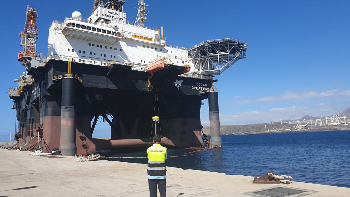 Levantamiento topográfico en el Puerto de Granadilla, Tenerife.